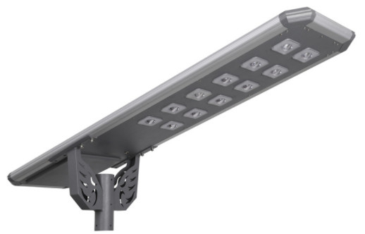 Parking Lot 200w Integrated Led Solar Street Light Solar Cell 8 Angles 10 Heads 1100x396x95mm
