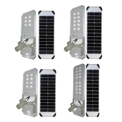 Parking Lot 200w Integrated Led Solar Street Light Solar Cell 8 Angles 10 Heads 1100x396x95mm