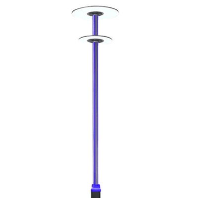 3m 4m Cast Aluminum Led Street Garden Pole Light Upper And Lower Circle IP65