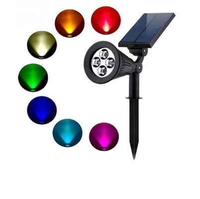 Outdoor Led Solar Garden Ground Lights Seven Color Optional Angle Adjustable