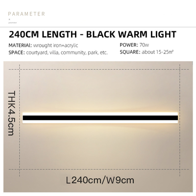 Bathroom Outdoor Waterproof LED Wall Lights Long 9w 11w 19w 24w AC85-265V