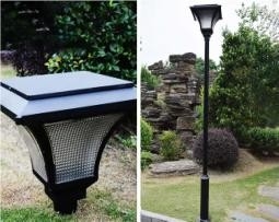 فناء خارجي LED حديقة أضواء القطب 450mmx390mm E27 استبدال